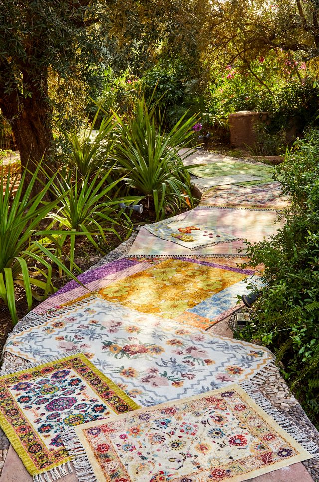 Vera Floral Patchwork 2x3 Rug | Urban Outfitters UK