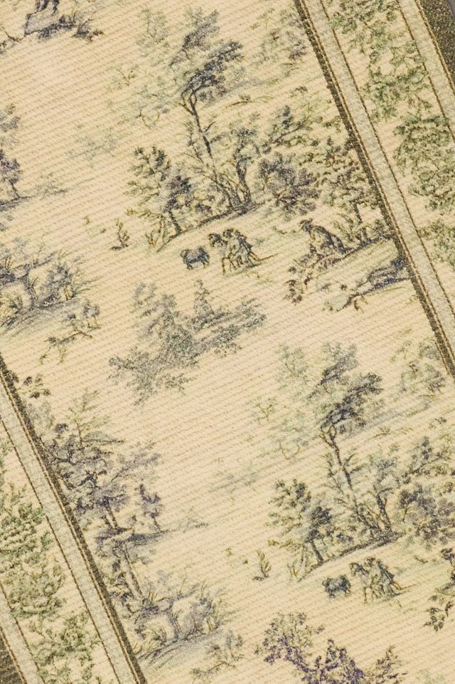 Green Toile Land 3x5 Rug #1