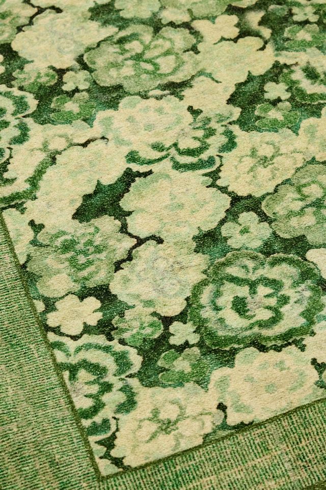 Grüner Blumenteppich 5x7ft / 150x210cm #2
