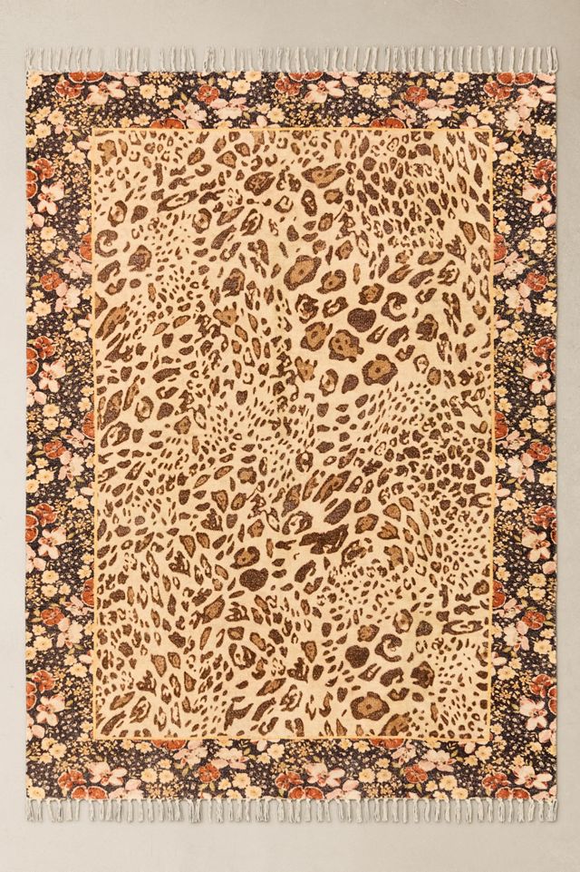 Tappeto Leopardato Floreale 5x7ft / 150x210cm #1