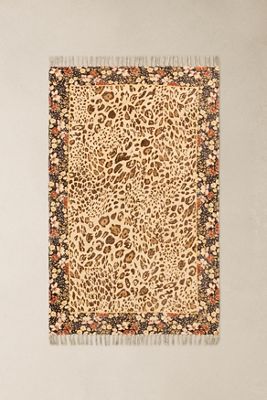 Blumen-Leopardenmuster 3x5ft / 90x150cm Teppich
