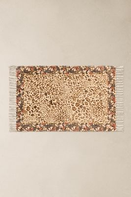 Tappeto con Stampa Floreale Leopardata 2x3ft / 60x90cm