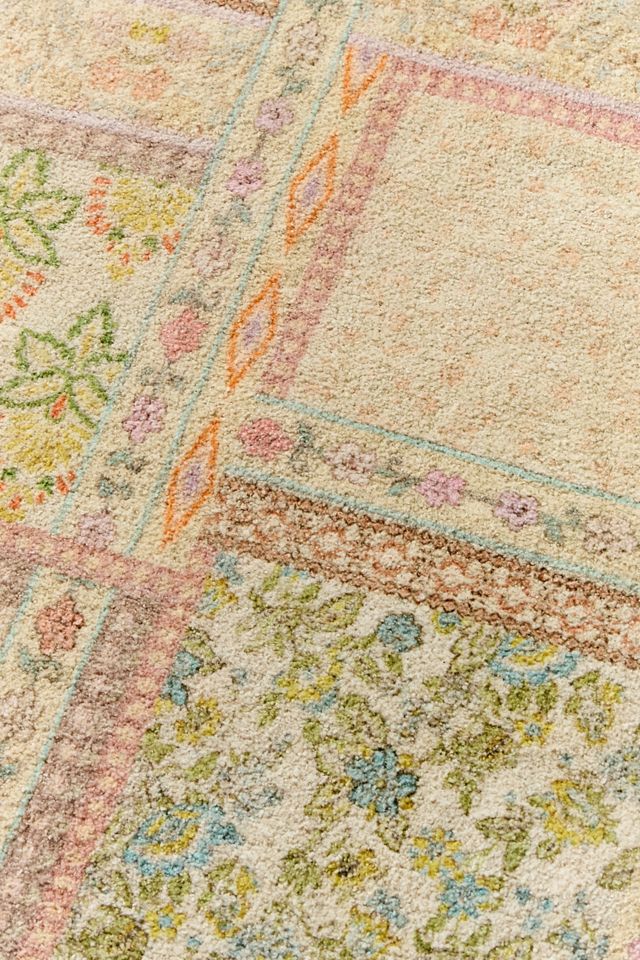 Skylar Multi Patchwork 2x3ft / 60x90cm Rug #2