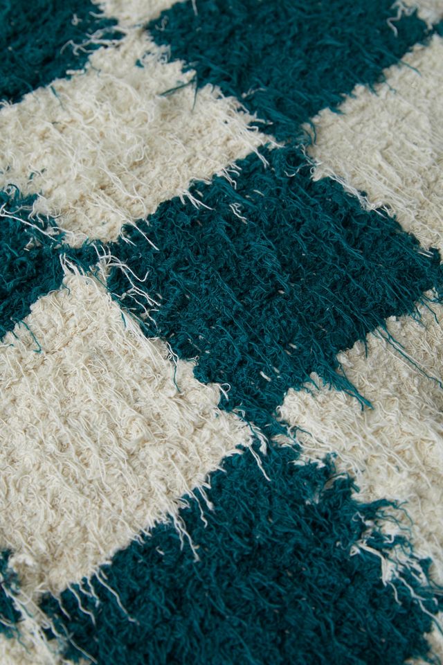 Checkerboard Green 5x7 Rug #3