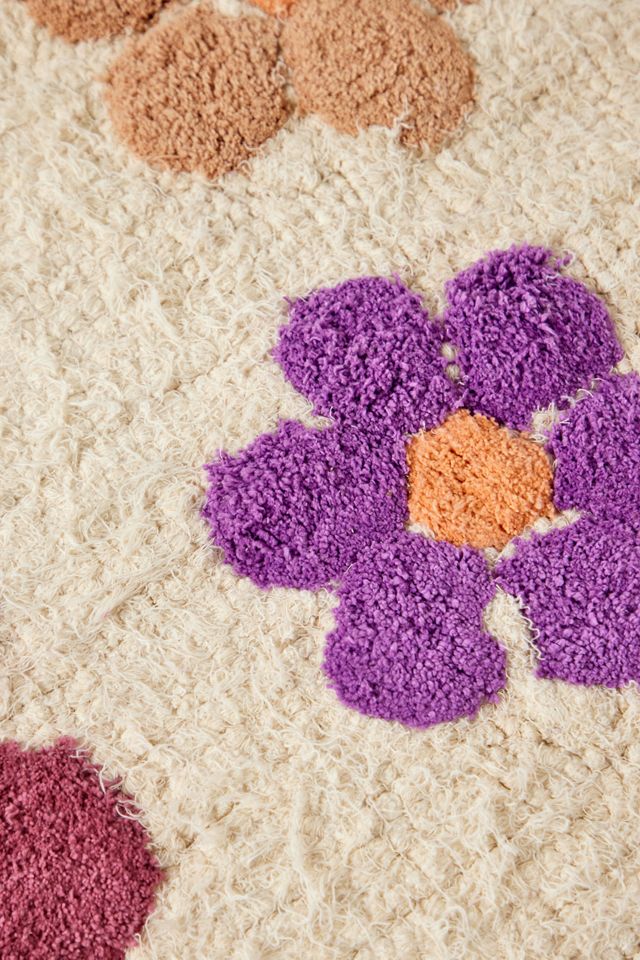 Pastel Floral Shaggy 3x5 Rug  #1