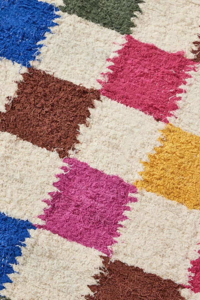 Rainbow Checkerboard 5x7 Rug #2
