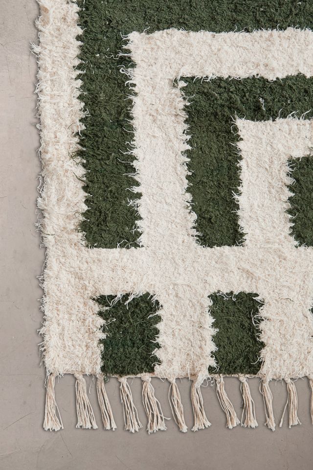 Green & White Asher 3x5 Rug #3