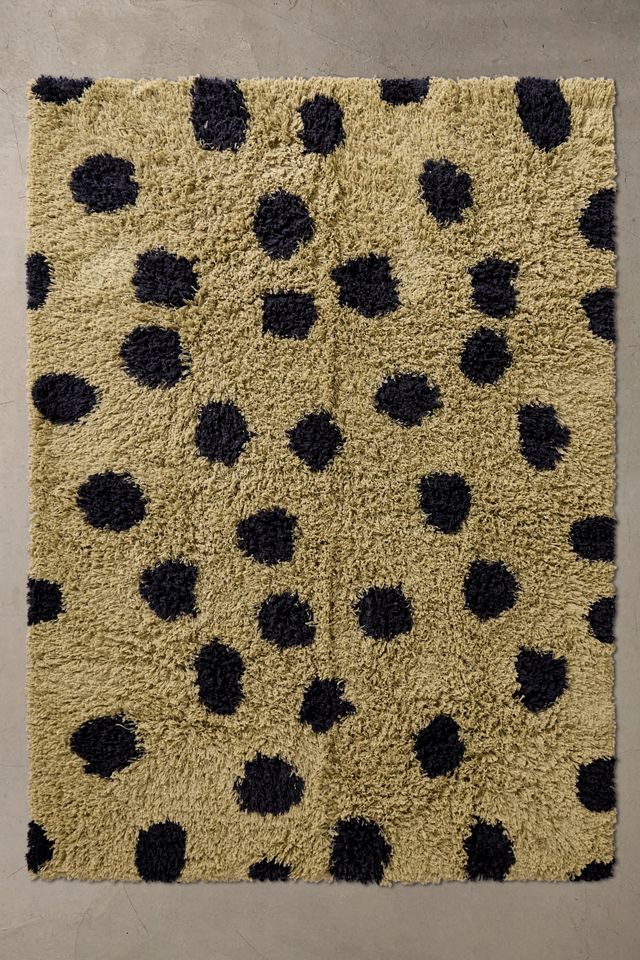 Khaki Inky Spot 5x7 Rug