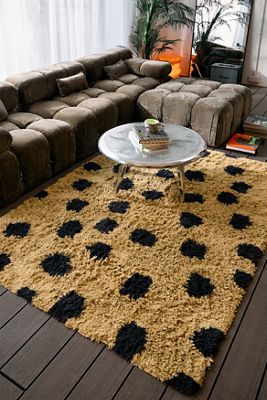 Khaki Inky Spot 5x7ft / 150x210cm Rug