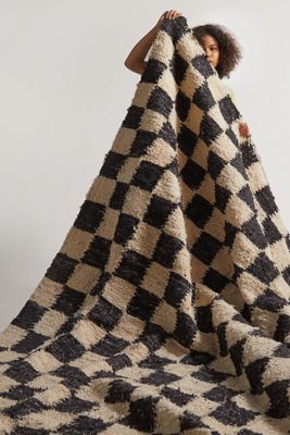 Black & White Checkerboard 5x7 Rug