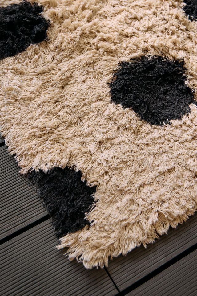 Alfombra 5x7 de Manchas de Tinta en Blanco & Negro #2