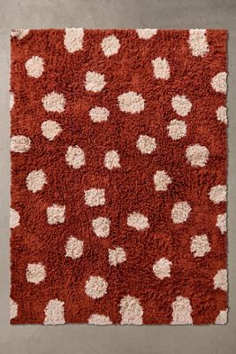 Terracotta Inky Spot 5x7 Rug