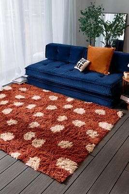 Terracotta Inky Spot 5x7 Rug