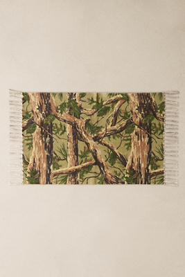 Camo Printed 2x3 Rug - Green at Urban Outfitters