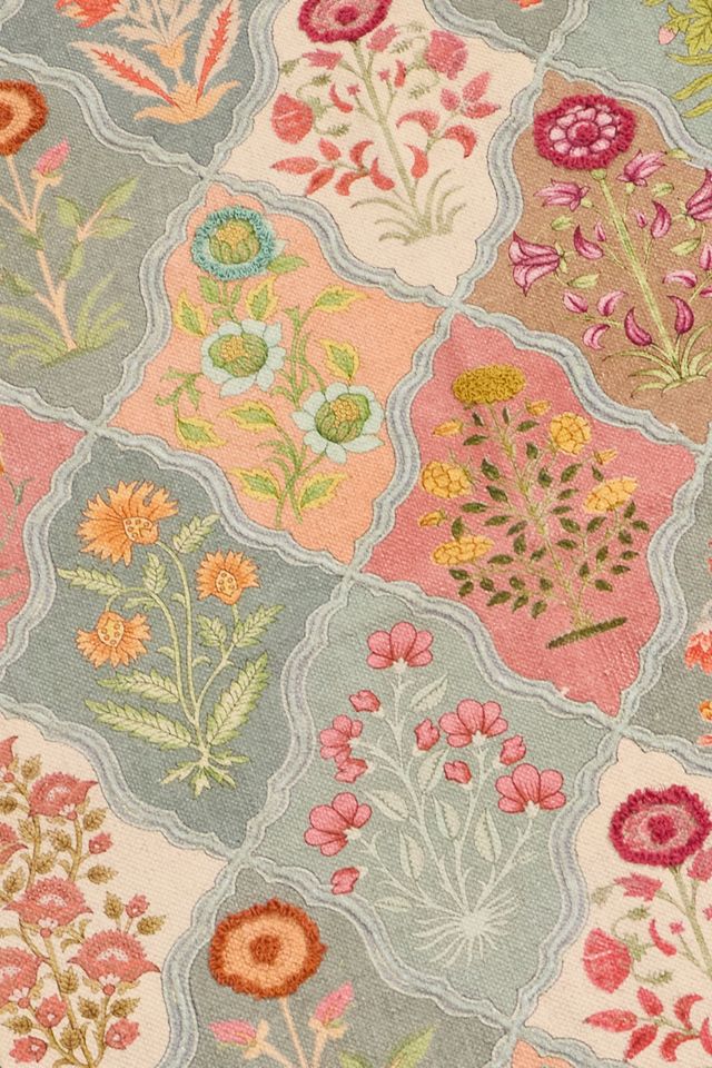 Tappeto ricamato Wildflower 4x6 #1