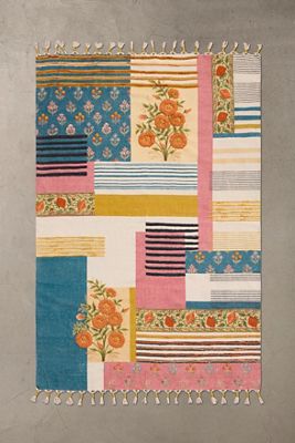 Embroidered Patchwork 4x6 Rug