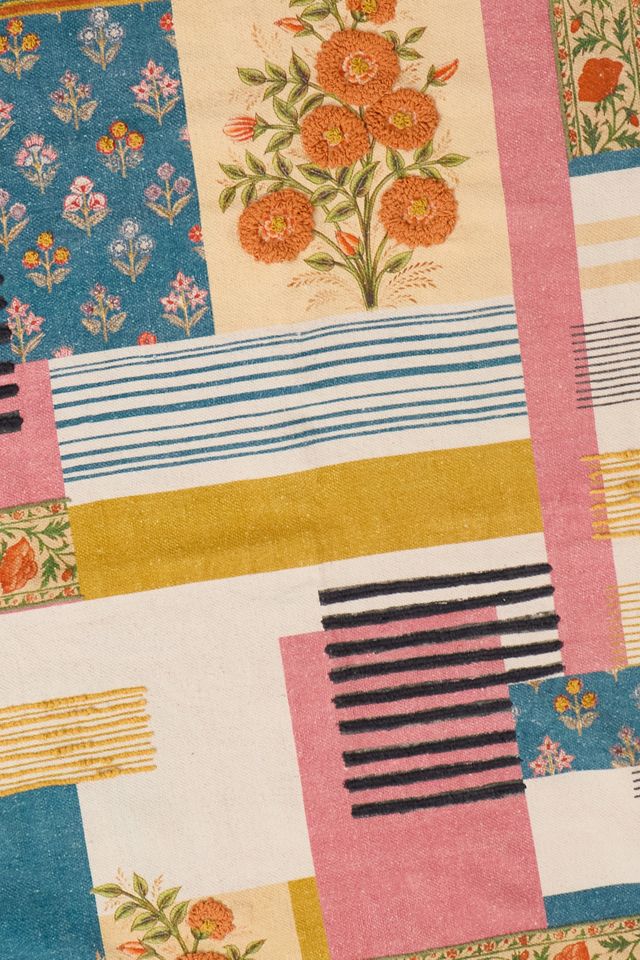 Tappeto Patchwork Ricamato 4x6 #1