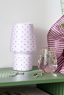 Polka Dot Little Glass Lamp