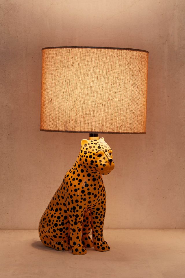 Urban outfitters store cheetah lamp