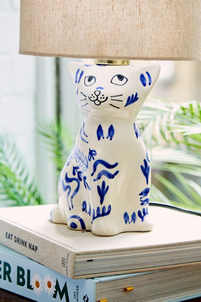 Delft Cat Table Lamp #2