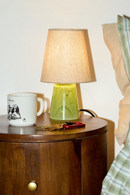 Watercolour Table Lamp - Green 15.25cm x 15.25cm x 27.94cm at Urban Outfitters