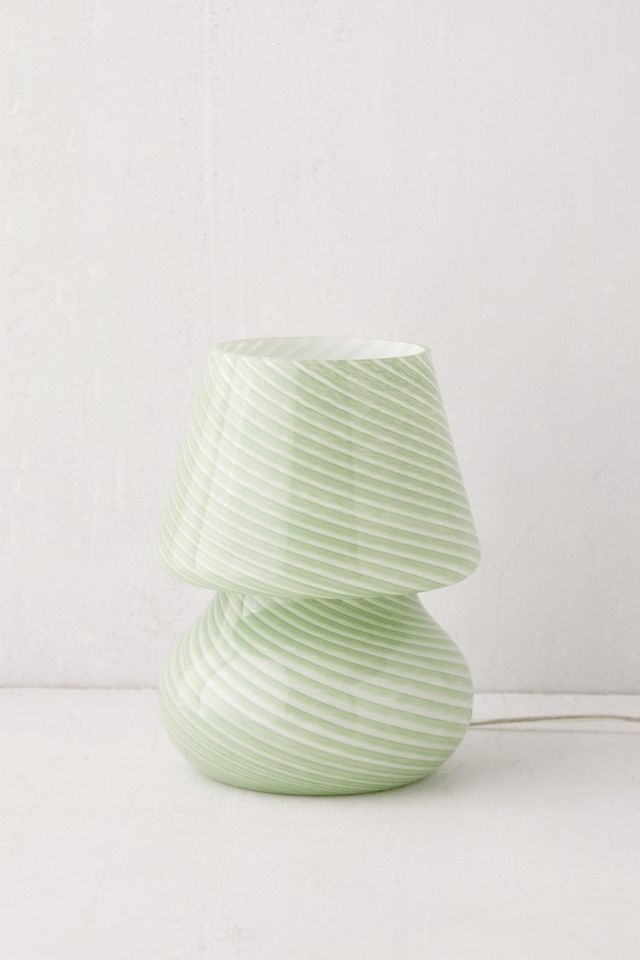 Ansel Green Stripe Table Lamp #1