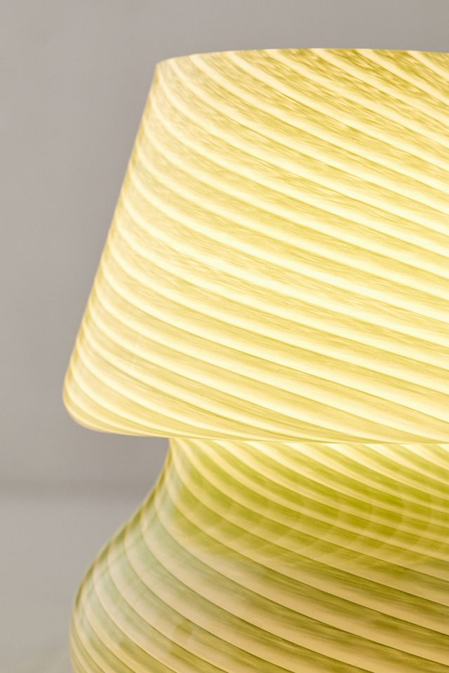 Ansel Green Stripe Table Lamp #3
