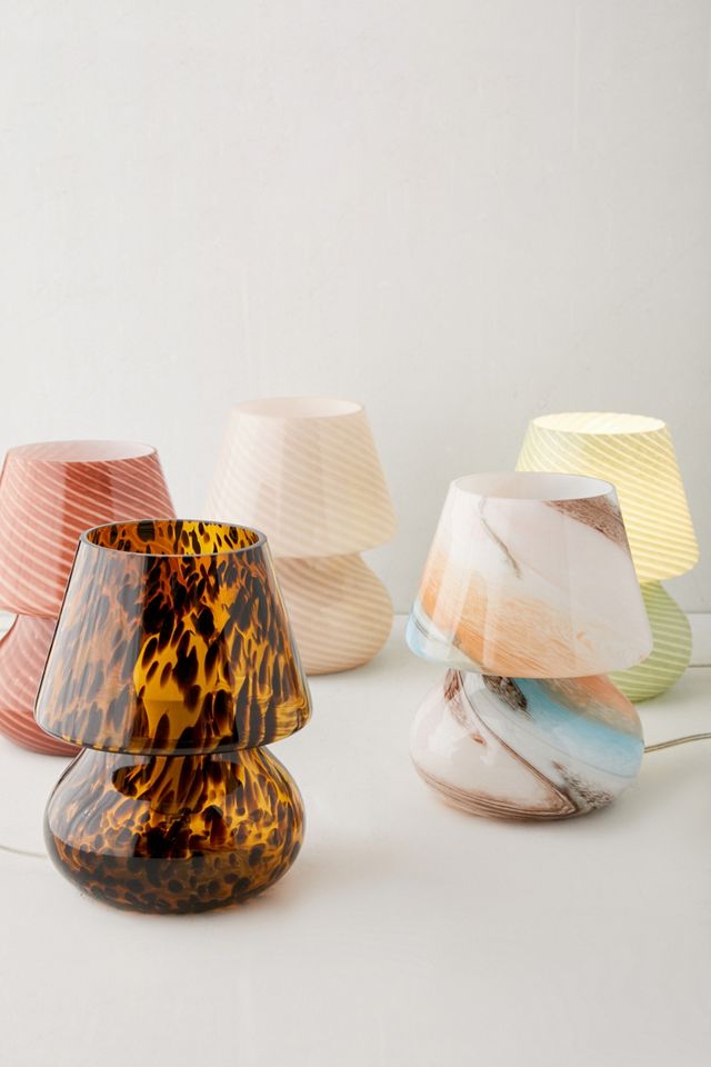 Ansel Green Stripe Table Lamp | Urban Outfitters UK