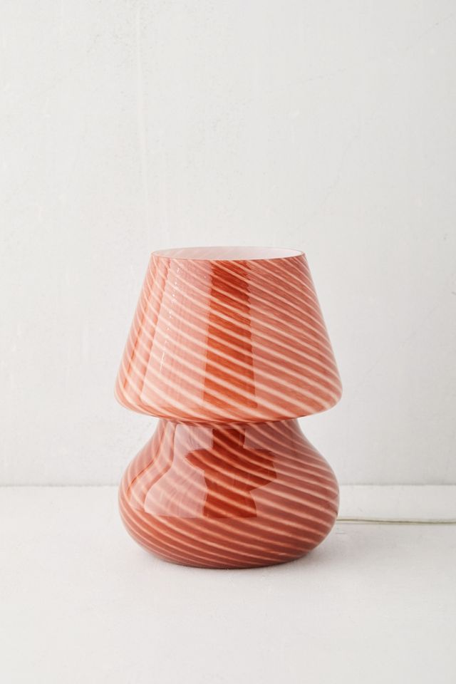 Ansel Orange Stripe Table Lamp #1