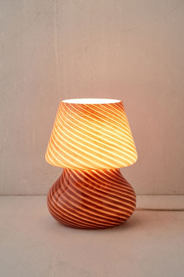 Ansel Orange Stripe Table Lamp #2