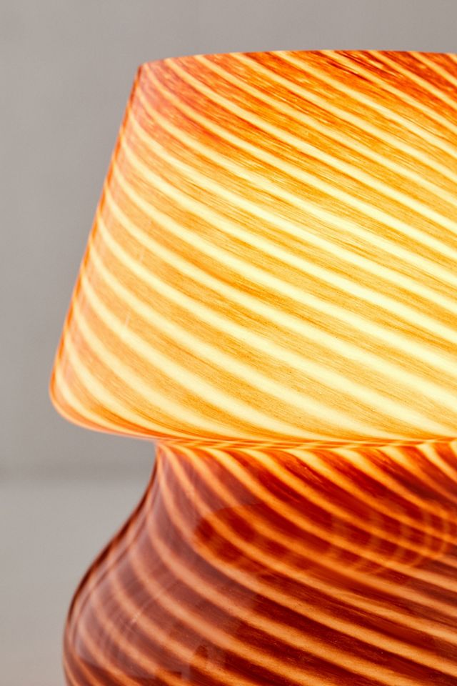 Ansel Orange Stripe Table Lamp #3