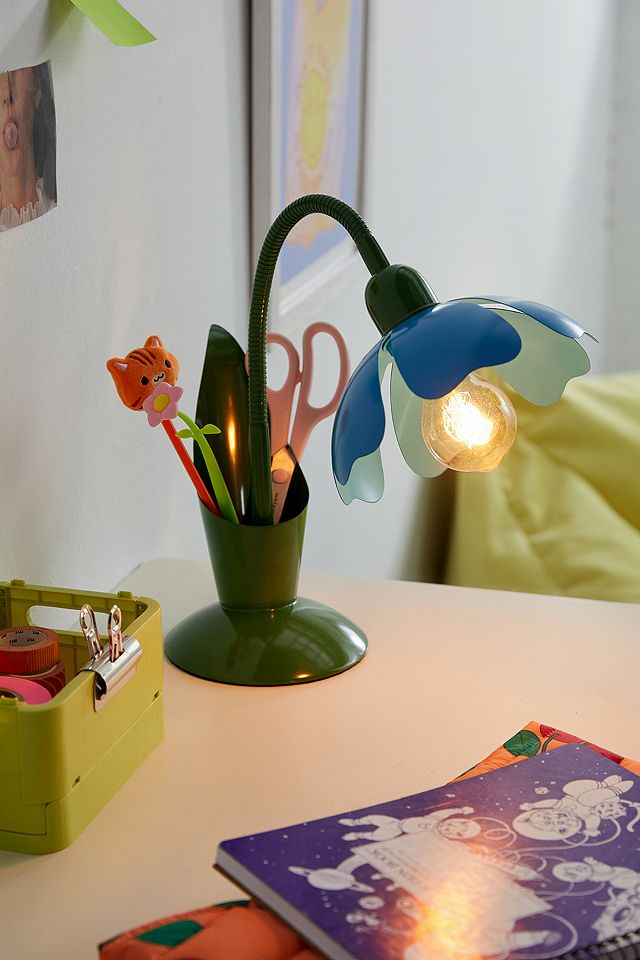 Blue Flower Desk Lamp