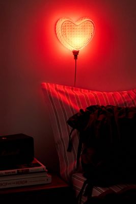 Lámpara de Pared con Corazón de Cristal