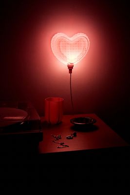 Lampe Applique Cœur en Cristal