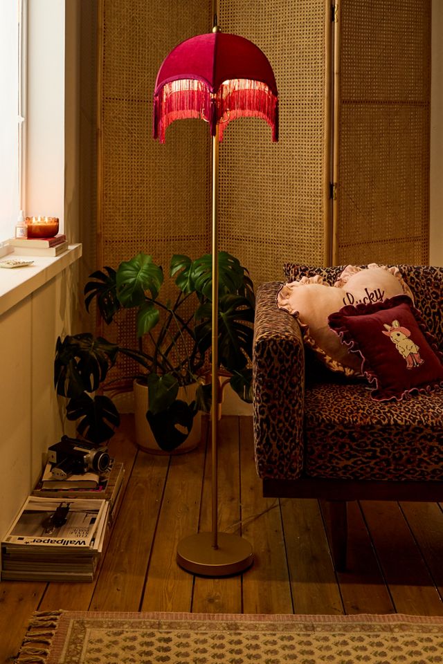 Rosa Moderne Quasten-Stehlampe #1