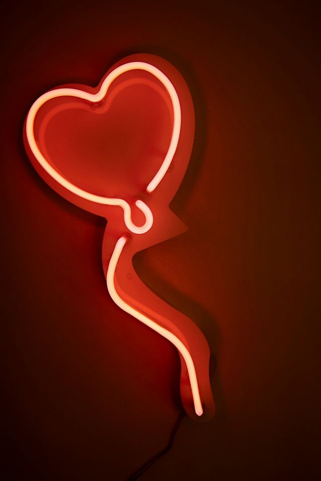 Gingersnap Red Heart Balloon Wall Light #1