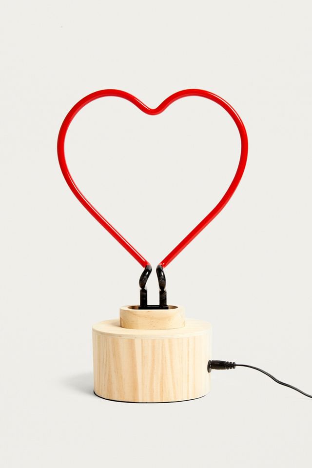 Gingersnap Neon Heart Table Lamp #2