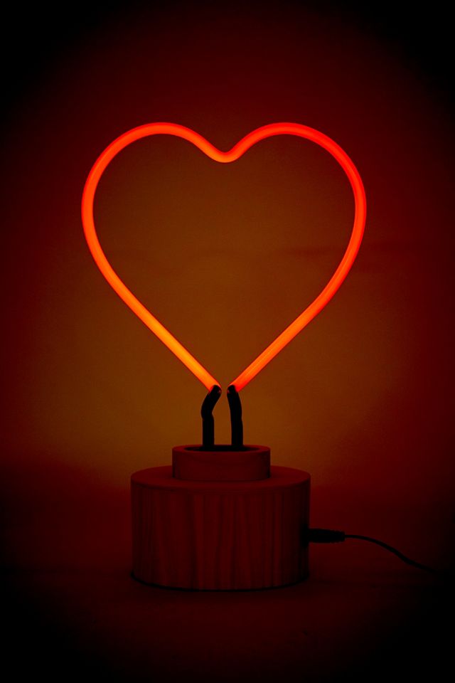 Gingersnap Neon Heart Table Lamp #3