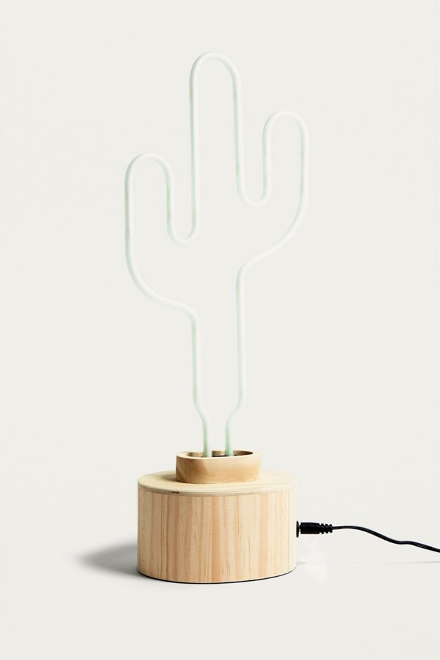Gingersnap Neon Cactus Table Lamp #2