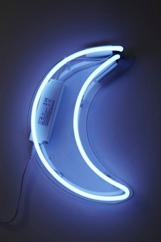 Crescent Moon Neon Wall Light #1