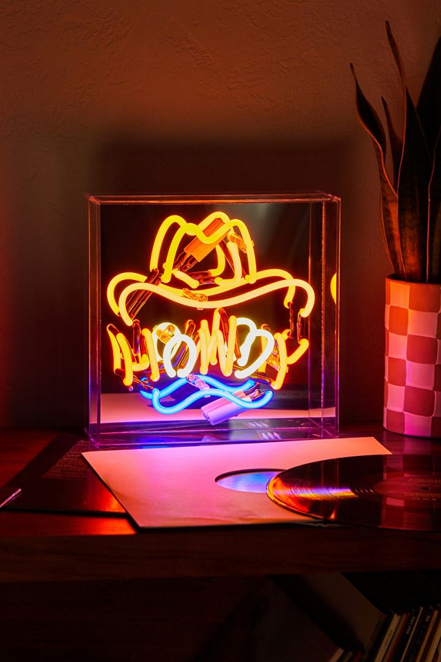 Neon Howdy Box Light 