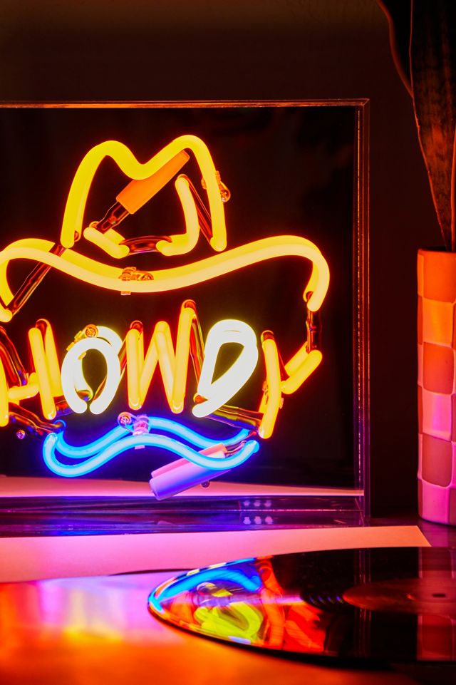 Neon Howdy Box Light  #1