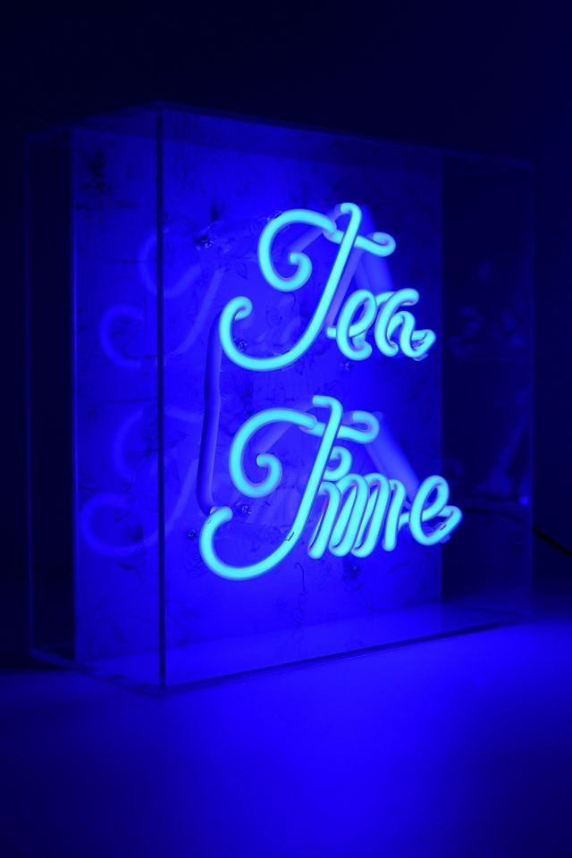 Tea Time Toile Neon Light  #2