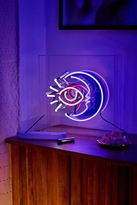 Caja de Luz de Vidrio Grande Moon Neon
