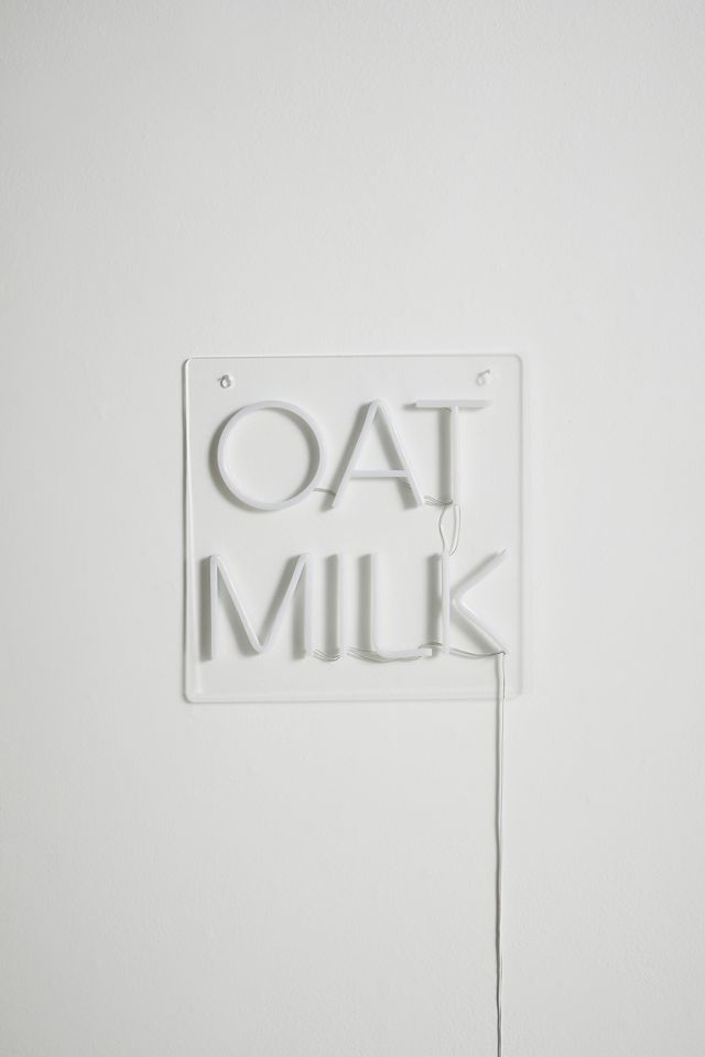 Oat Milk Neon Light Sign | Urban Outfitters UK