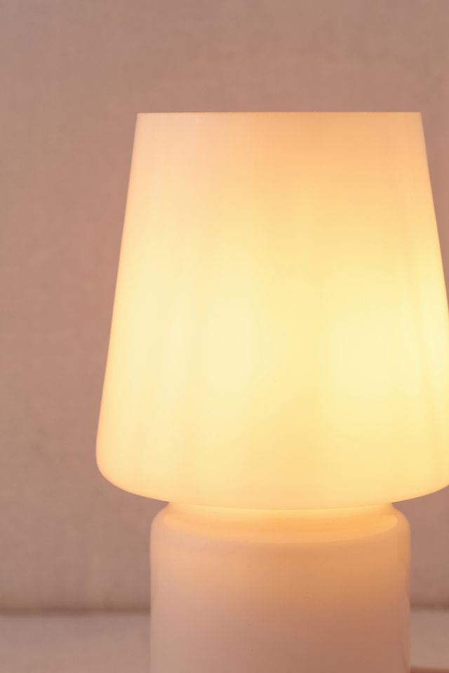 White Little Glass Battery Lamp #4