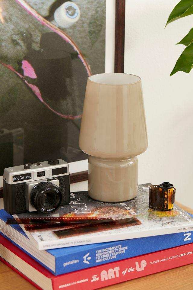 Taupe Little Glass Table Lamp #1