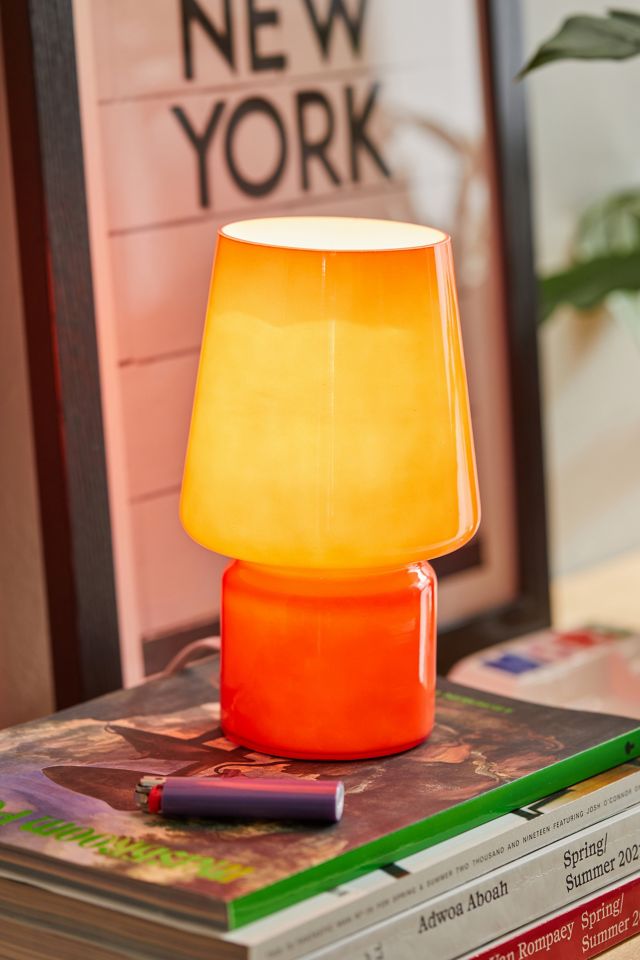 Small red hot sale table lamp