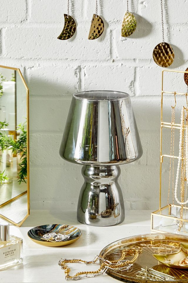 Classic Silver Glass Table Lamp #1