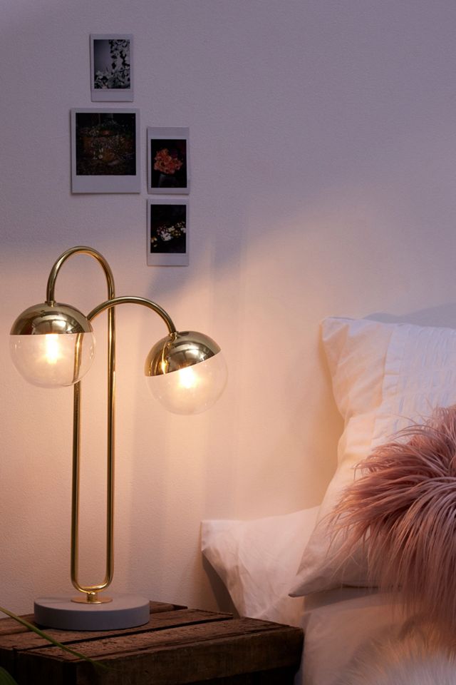 Double Orb Table Light